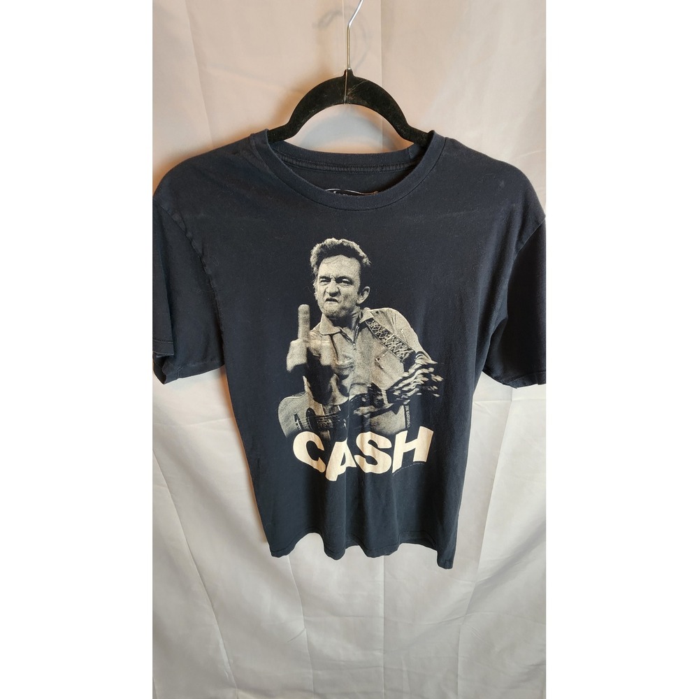 Jim Marshall Clothing Johnny Cash Finger Graphic T-Shirt Black Mens Medium